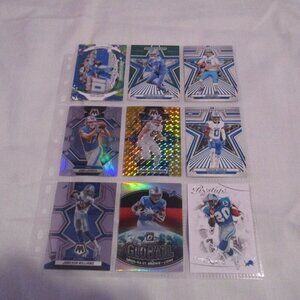 (9) Football Cards Mixed Lot  DETROIT LIONS